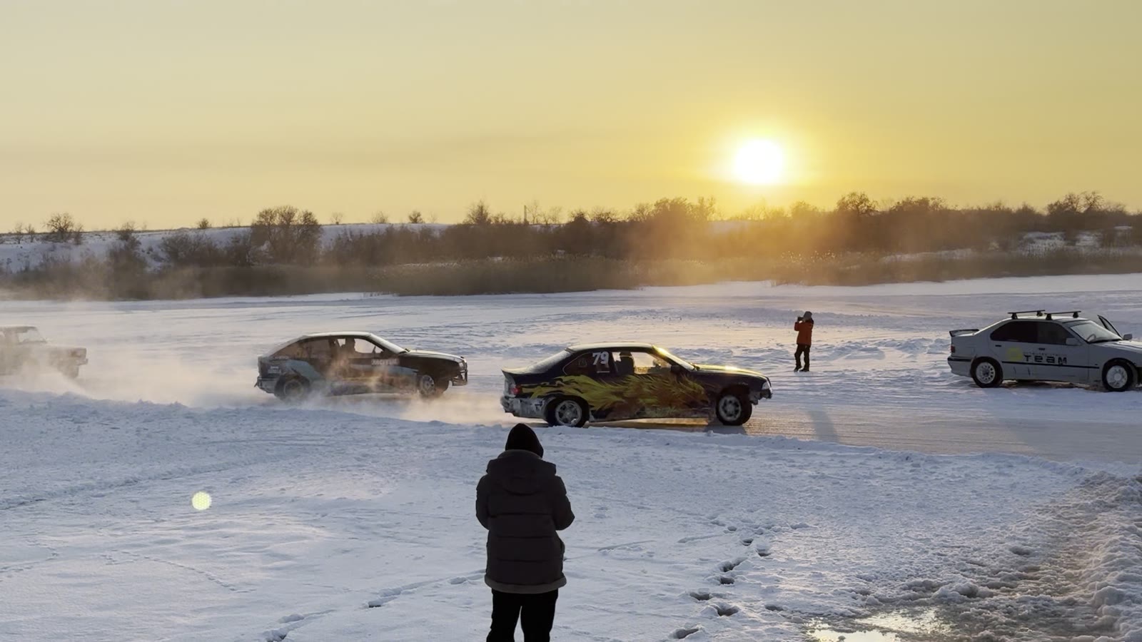 Frozen lake · golden hour